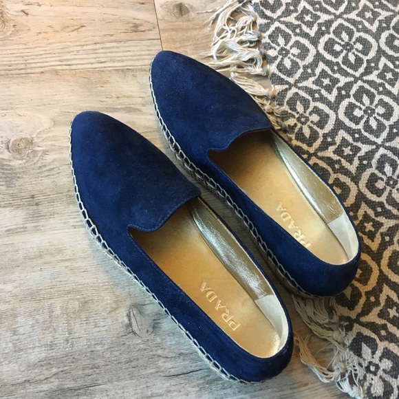 Prada Pointed Toe Suede Espadrilles - Picture 2 of 6